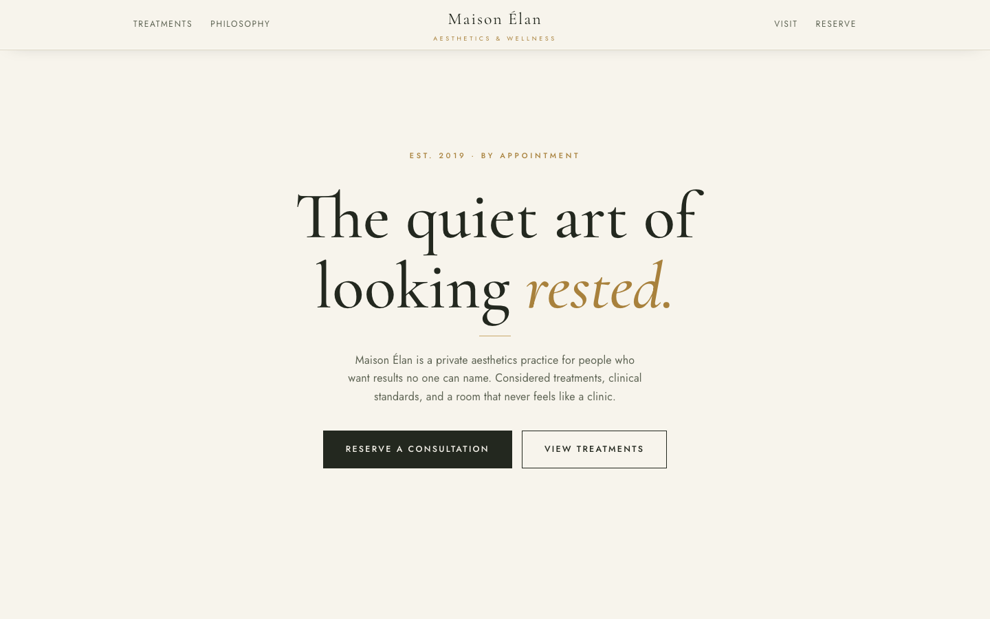 Maison website design