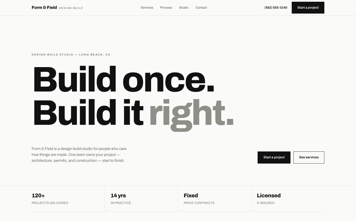 Mono website design