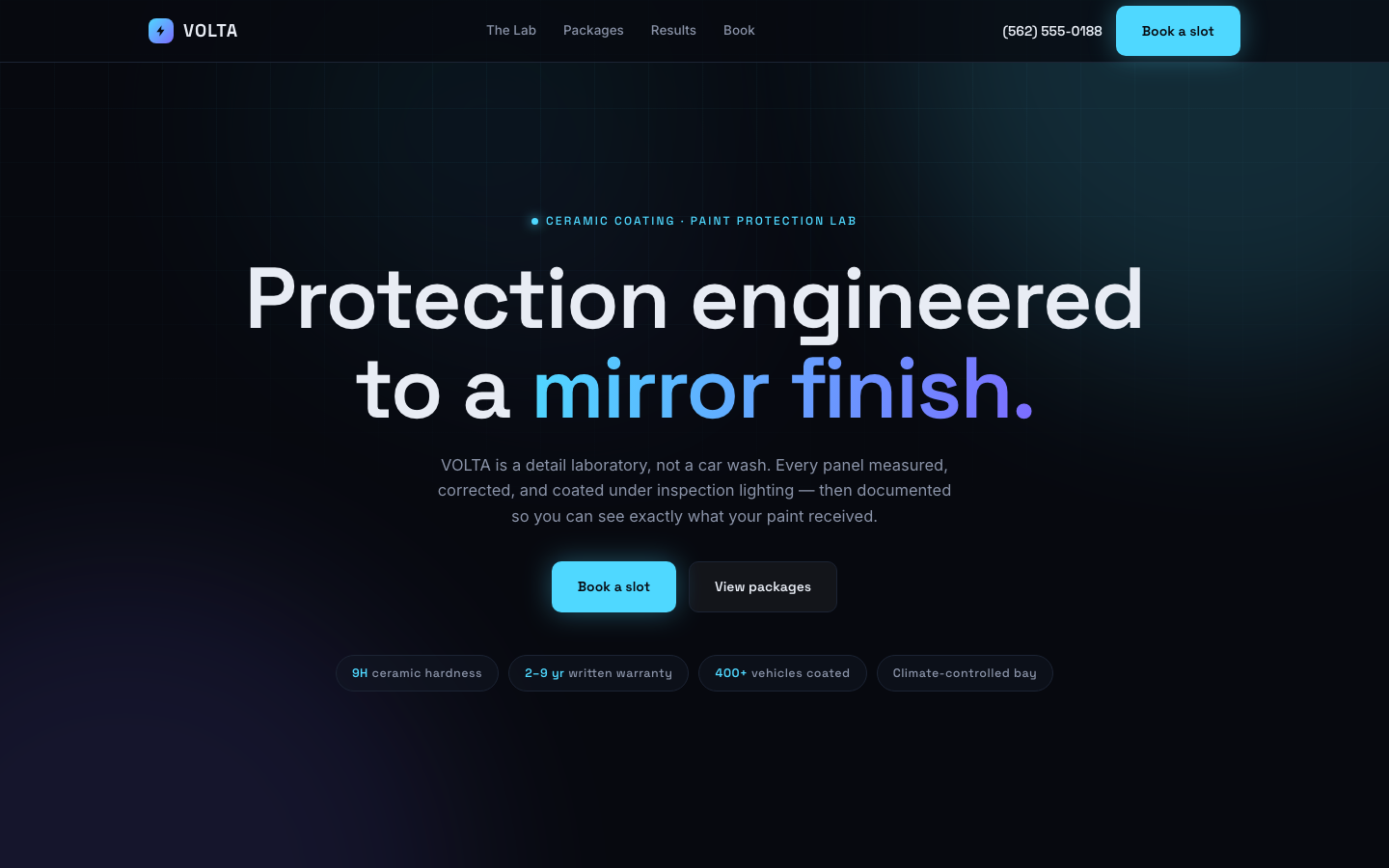 Noir website design