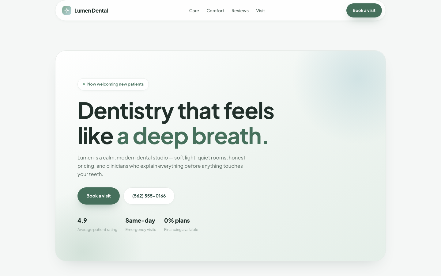 Porcelain website design